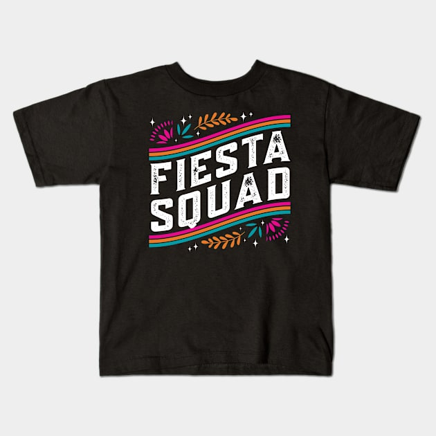 Mexican Fiesta Squad Kids T-Shirt by TheCraftyDrunkCo